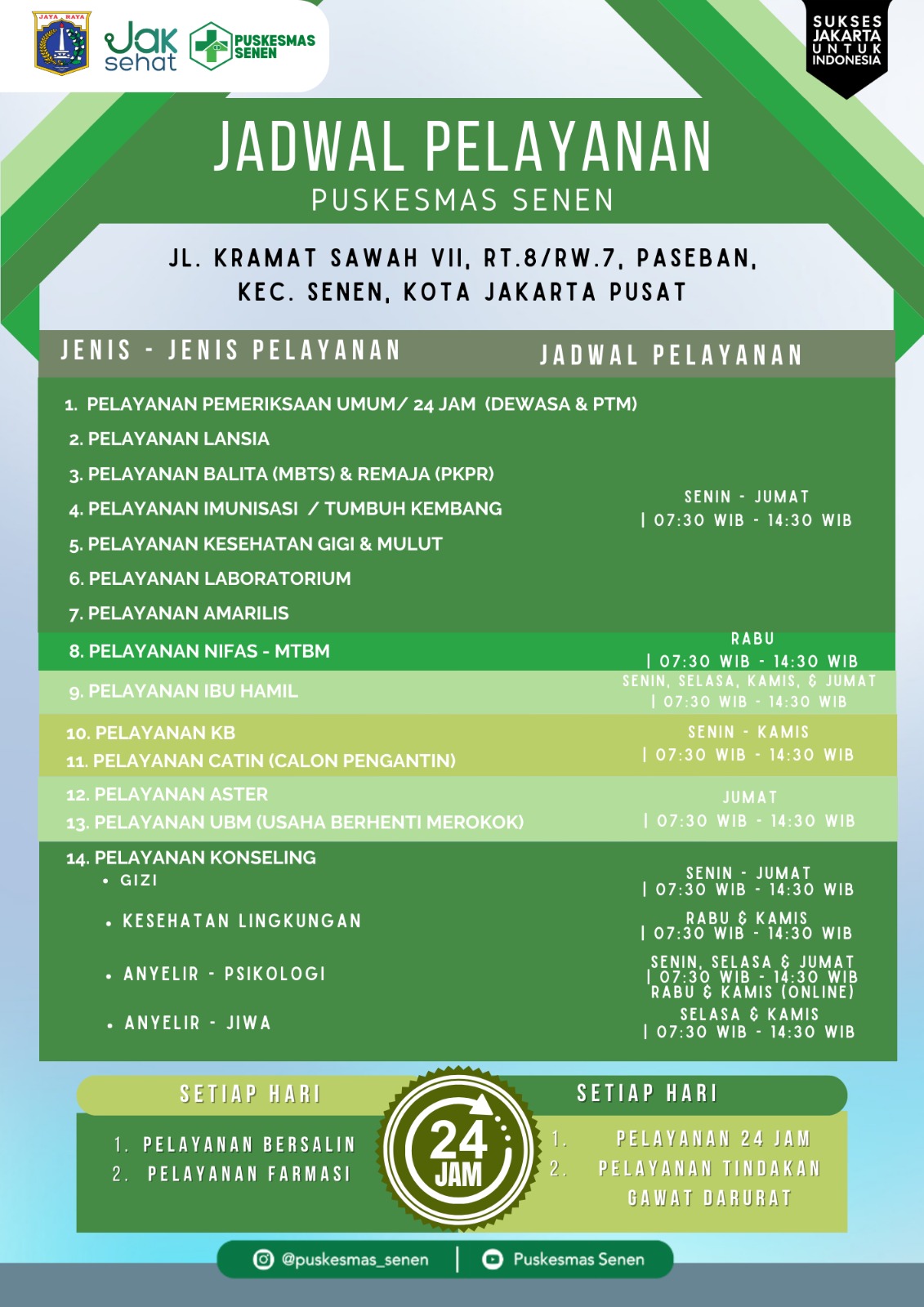 Jadwal Pelayanan